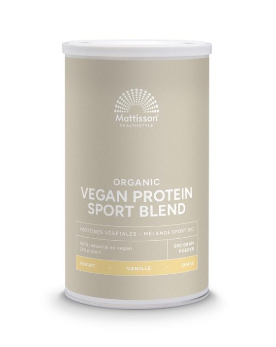 Mattisson Organic sport vegan protein blend vanille (500 Gram)