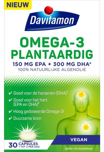 Davitamon Omega 3 plantaardig 30 Capsules