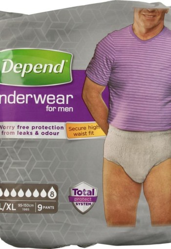 Depend Pants men super maat L/XL (9 Stuks)