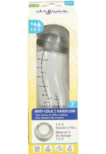 Difrax S-fles natural 1 2 3 doseer 250ml (1 Stuks)