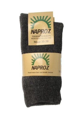 Naproz Thermo sokken grijs maat 35-38 (3 Paar)