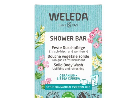 Weleda Shower bar geranium + litsea cubeba (75 Gram)