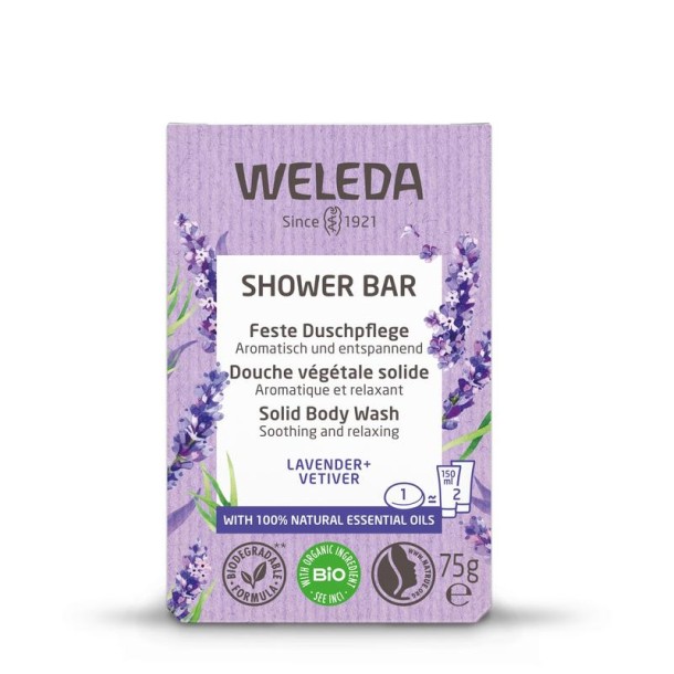 Weleda Shower bar lavender + vetiver (75 Gram)