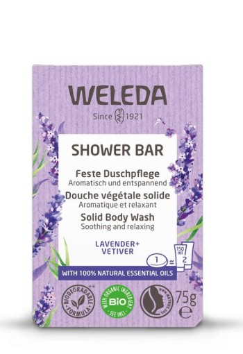 Weleda Shower bar lavender + vetiver (75 Gram)
