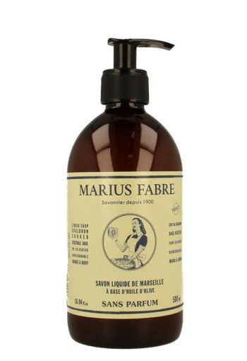 Marius Fabre Nature Marseille zeep zonder parfum met pomp (500 Milliliter)