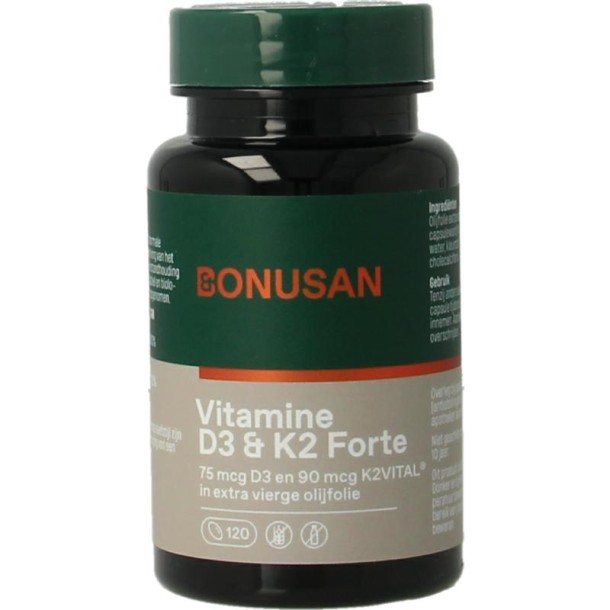 Bonusan Vitamine D3 & K2 (120 Softgels)