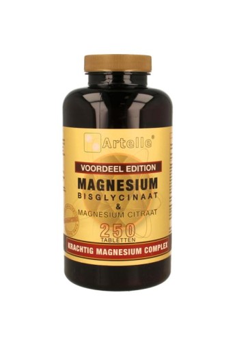 Artelle Magnesium bisglycinaat & citraat (250 Tabletten)
