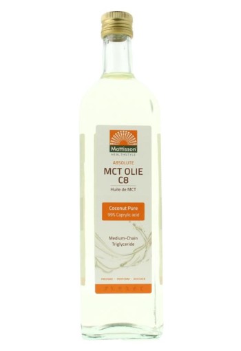 Mattisson MCT olie C8 - coconut pure - 99% caprylic acid (1 Liter)