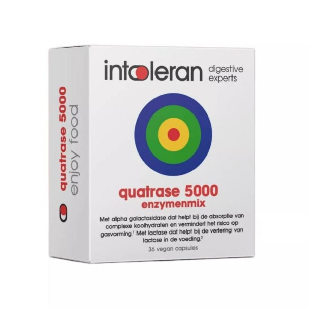 Intoleran Quatrase 5.000 (36 Vegetarische capsules)