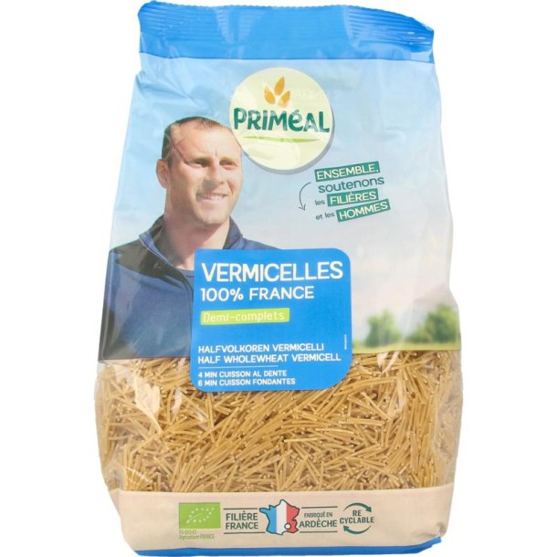 Primeal Vermicelli halfvolkoren bio (500 Gram)