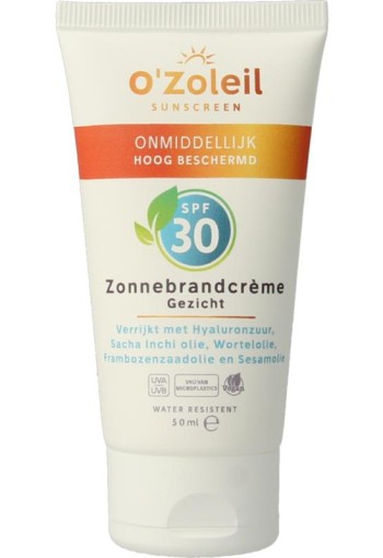 O'Zoleil Zonnebrandcreme gezicht SPF30 (50 Milliliter)
