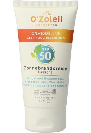 O'Zoleil Zonnebrandcreme gezicht SPF50 (50 Milliliter)