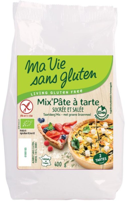 Ma Vie Sans Taartdeegmix zoet en hartig glutenvrij bio (400 Gram)