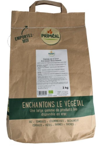 Primeal Lijnzaad bruin bio (3 Kilogram)