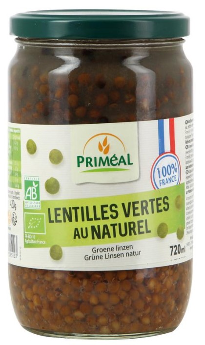 Primeal Groene linzen uit Frankrijk bio (660 Gram)