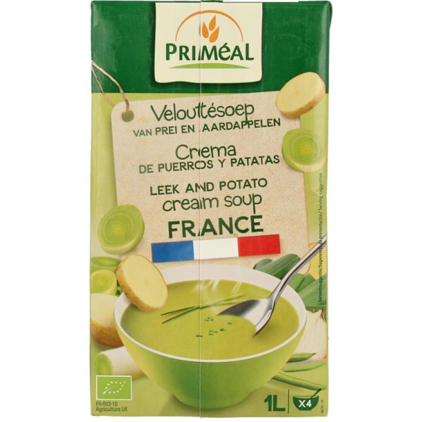 Primeal Aardappel prei soep uit Frankrijk bio (1 Liter)