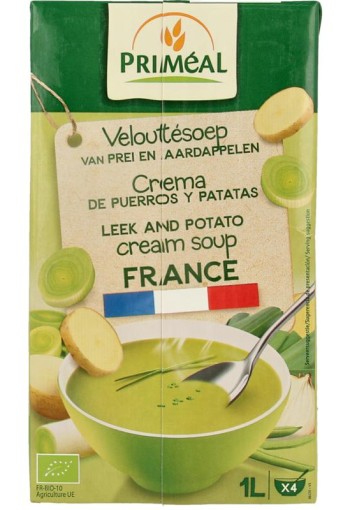 Primeal Aardappel prei soep uit Frankrijk bio (1 Liter)