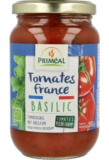 Primeal Tomatensaus bascilicum uit Frankrijk bio (350 Gram)