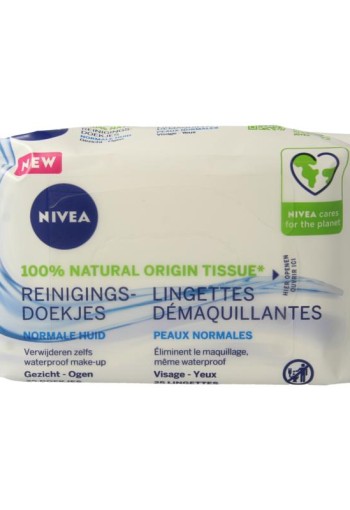 Nivea Verfrissende doekjes normale/gemengde huid (25 Stuks)