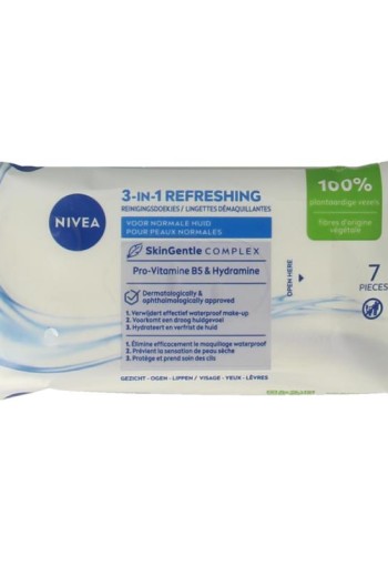 Nivea 3-in-1 Verfrissende doekjes mini (7 Stuks)