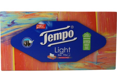 Tempo Tissue box light 3-laags (70 Stuks)