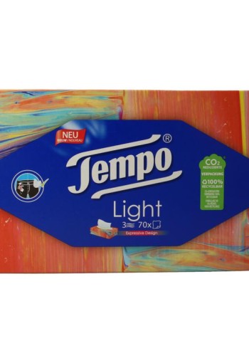 Tempo Tissue box light 3-laags (70 Stuks)