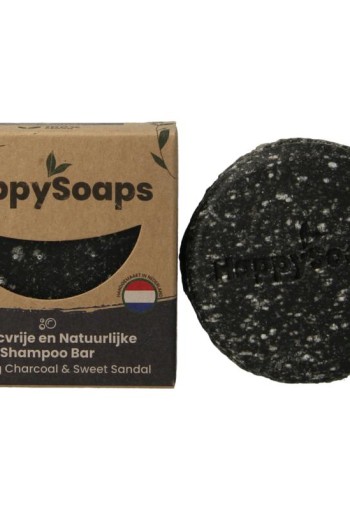 Happysoaps Shampoo bar charming charcoal & sweet sandal (70 Gram)