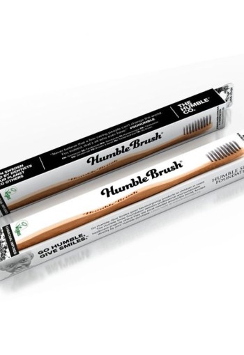 The Humble Co Tandenborstel bamboe -charcoal (1 Stuks)