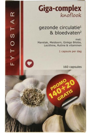 Fytostar Giga complex knoflook (160 Capsules)