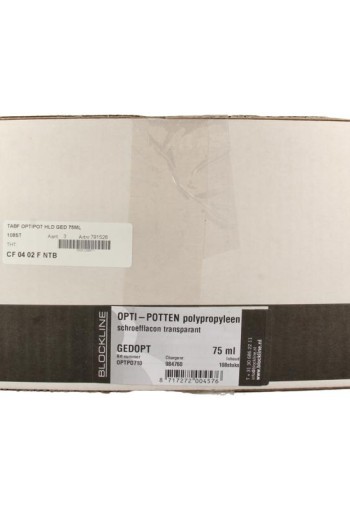 Blockland Tabletflacon optipot helder gedopt 75ml (108 Stuks)