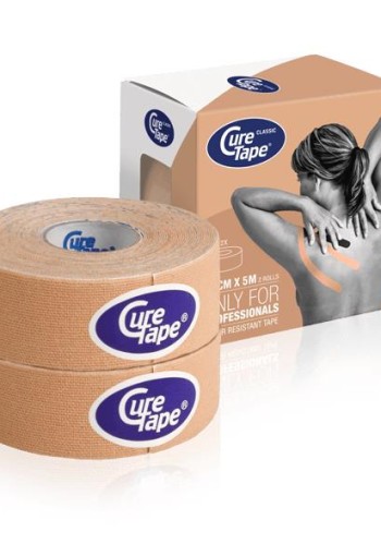 Cure Tape Kinesiotape 2.5cm x 5mtr beige (2 Stuks)
