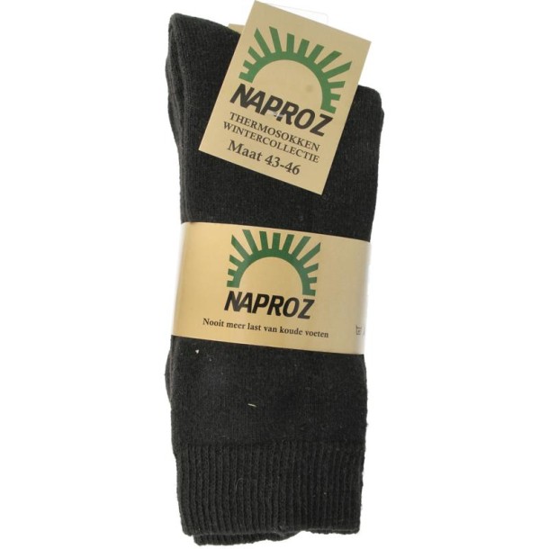 Naproz Thermo sokken zwart maat 43-46 (3 Paar)