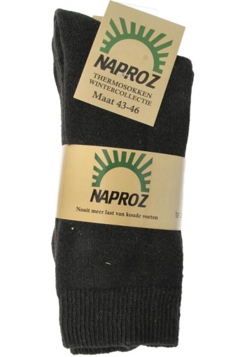 Naproz Thermo sokken zwart maat 43-46 (3 Paar)