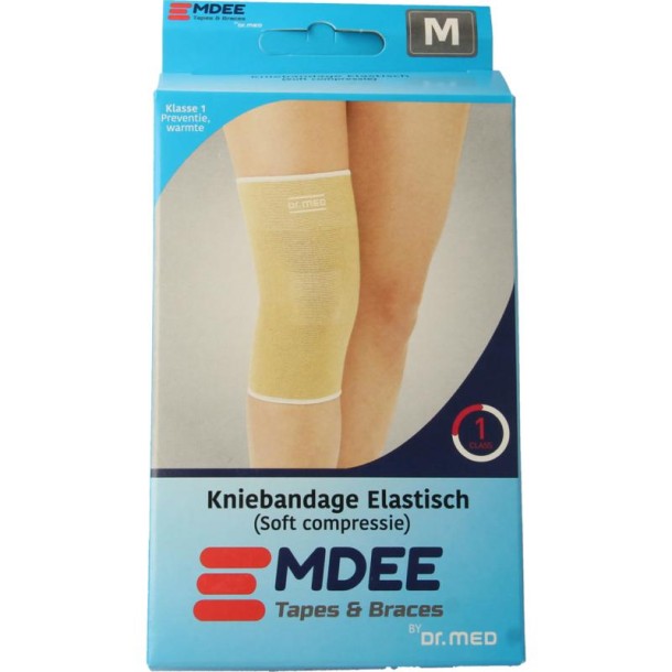 Emdee Elastic support knie maat M huidskleur (1 Stuks)