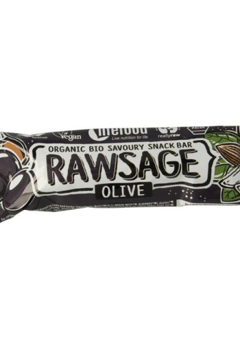 Lifefood Rawsage olijf hartige snackreep raw bio (25 Gram)