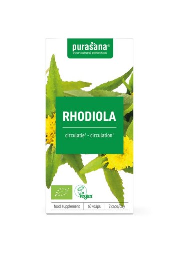 Purasana Rhodiola vegan bio (60 Vegetarische capsules)