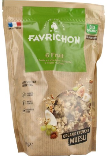 Favrichon 6 Vruchten muesli bio (375 Gram)