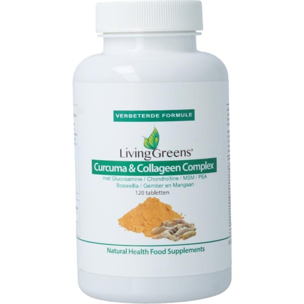 Livinggreens Curcuma & collageen complex (120 Tabletten)