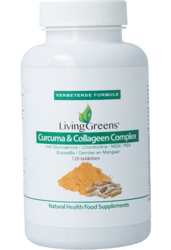 Livinggreens Curcuma & collageen complex (120 Tabletten)