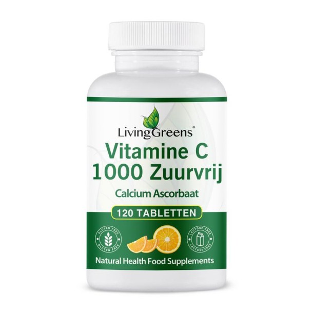 Livinggreens Vitamine C 1000 zuurvrij (120 Tabletten)