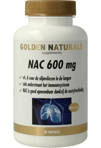 Golden Naturals NAC 600mg (90 Capsules)