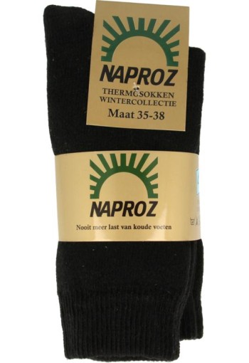 Naproz Thermo sokken zwart maat 35-38 (3 Paar)