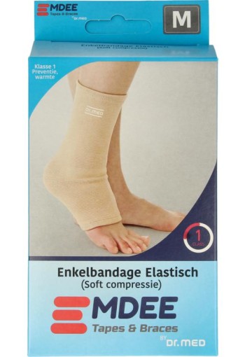 Emdee Elastic support enkel maat M huidskleur (1 Stuks)