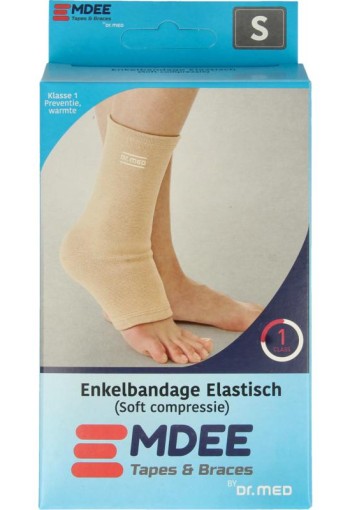 Emdee Elastic support enkel maat S huidskleur (1 Stuks)