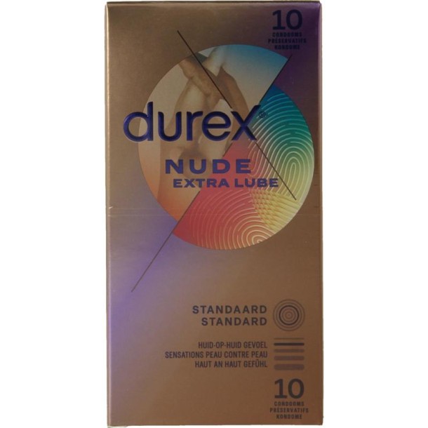 Durex Nude extra lube condooms 10 Stuks