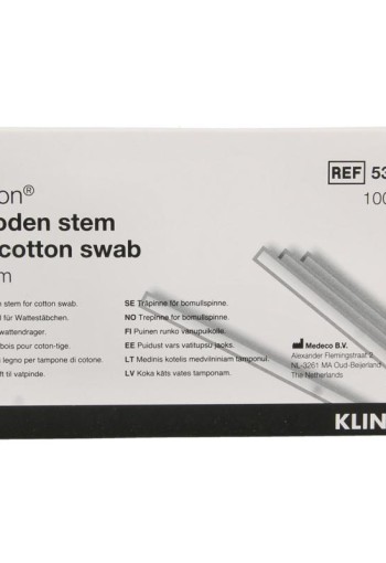 Medispo Wattendrager hout naakt 15cm (1000 Stuks)