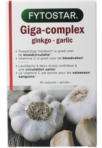 Fytostar Giga complex knoflook (80 Capsules)