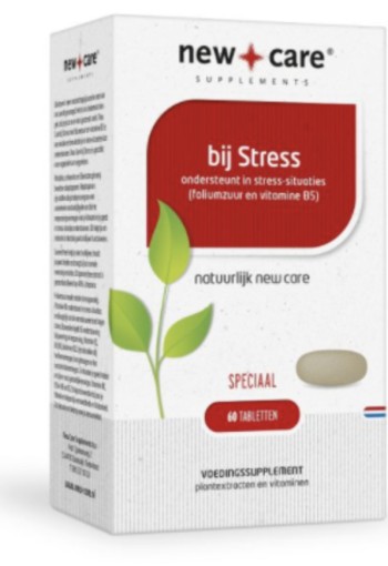 New Care bij Stress ondersteunt in stress-situaties (foliumzuur en vitamine B5) Inhoud  60 tabletten