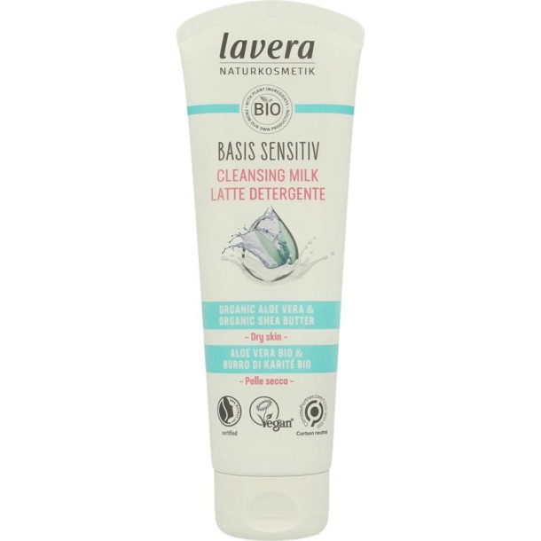 Lavera Basis sensitiv cleansing milk EN-IT (125 Milliliter)