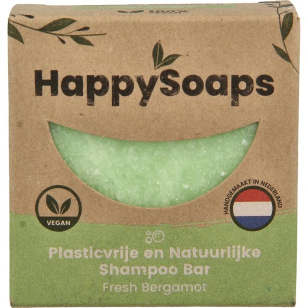 Happysoaps Shampoo bar fresh bergamot (70 Gram)